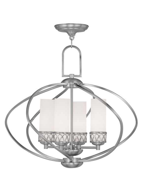 Livex Lighting - 4724-91 - Four Light Chandelier - Westfield - Brushed Nickel