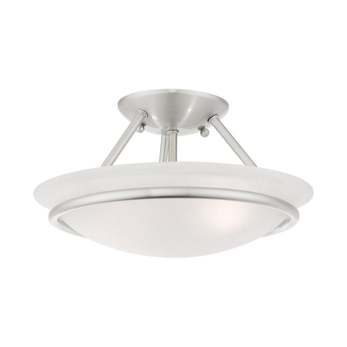 Two Light Ceiling Mount from the Newburgh collection in Brushed Nickel finish