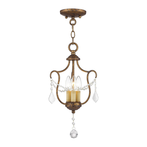 Livex Lighting - 6420-71 - Three Light Mini Pendant/Ceiling Mount - Chesterfield - Hand Applied Venetian Golden Bronze