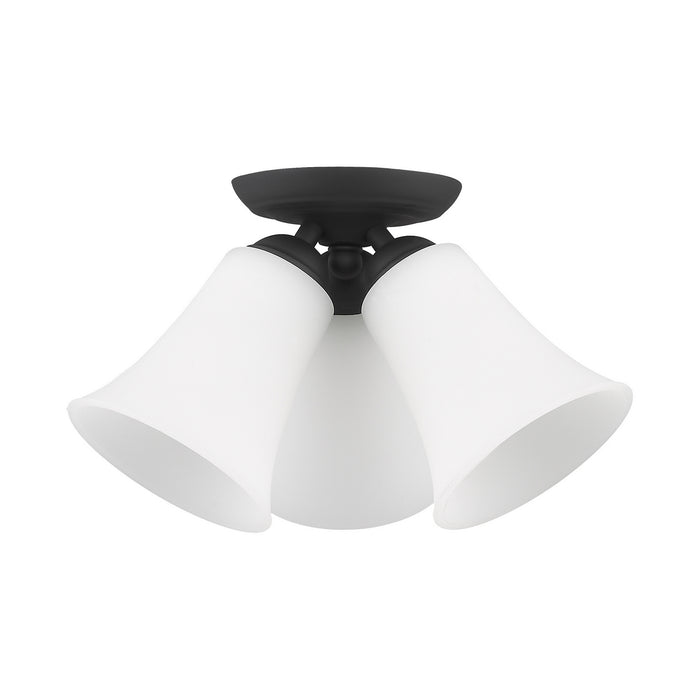 Three Light Ceiling Mount from the Ridgedale collection in Black finish