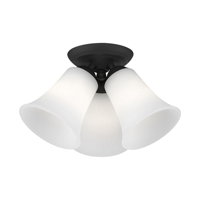 Three Light Ceiling Mount from the Ridgedale collection in Black finish