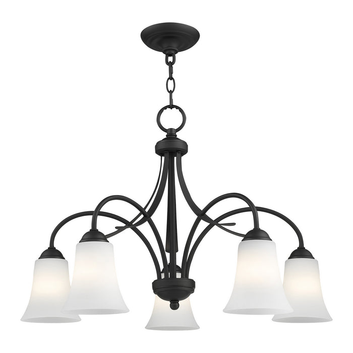 Five Light Chandelier from the Ridgedale collection in Black finish