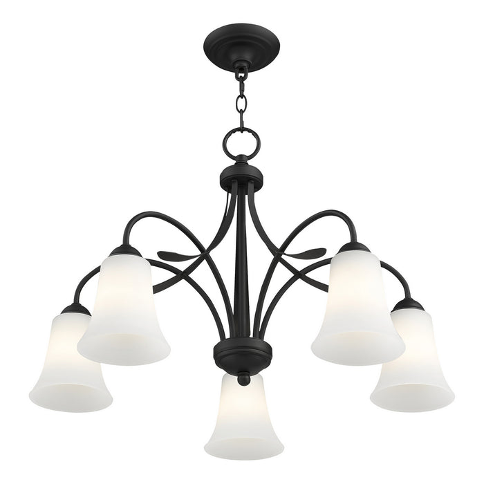 Five Light Chandelier from the Ridgedale collection in Black finish