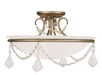 Livex Lighting - 6524-73 - Three Light Ceiling Mount - Chesterfield/Pennington - Hand Painted Antique Silver Leaf