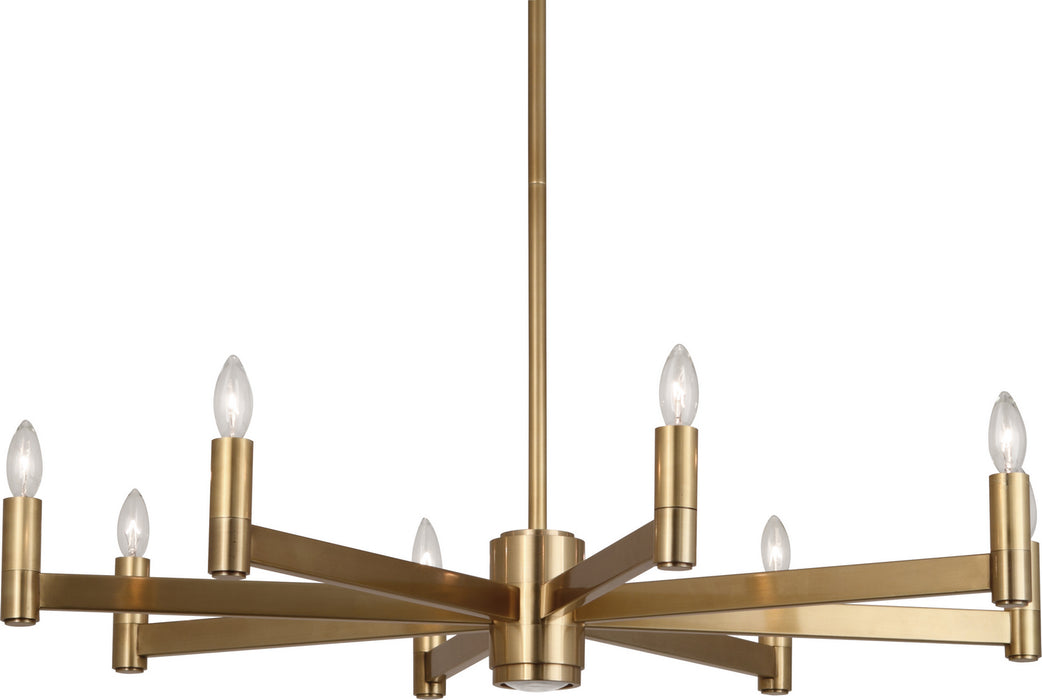 Robert Abbey - 4500 - Nine Light Chandelier - Delany - Antique Brass