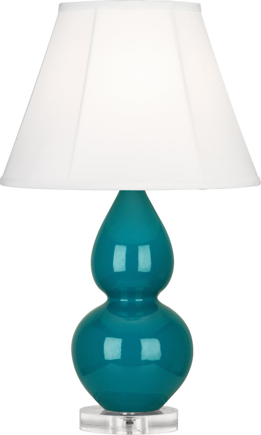 Robert Abbey - A773 - One Light Accent Lamp - Small Double Gourd - Peacock Glazed Ceramic w/ Lucite Base