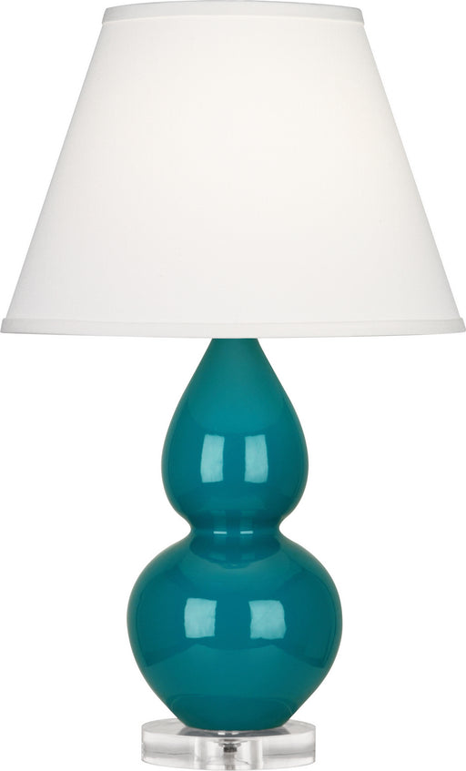 Robert Abbey - A773X - One Light Accent Lamp - Small Double Gourd - Peacock Glazed Ceramic w/ Lucite Base