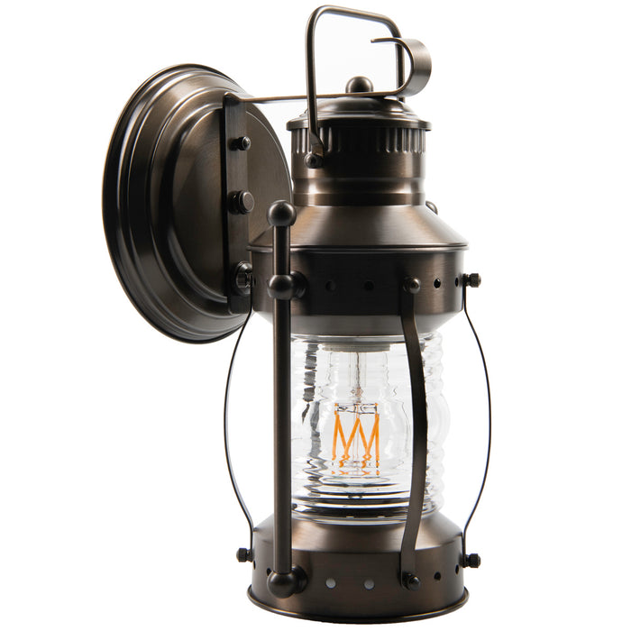 One Light Wall Mount from the Seafarer Wall collection in Bronze finish