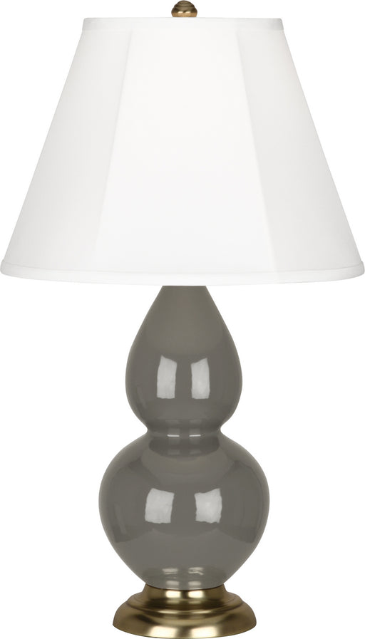 Robert Abbey - CR10 - One Light Accent Lamp - Small Double Gourd - Ash Glazed Ceramic w/ Antique Brassed