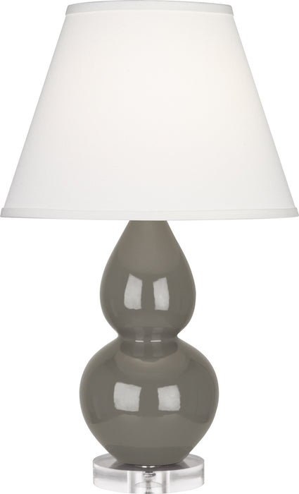 Robert Abbey - CR13X - One Light Accent Lamp - Small Double Gourd - Ash Glazed Ceramic w/ Lucite Base