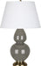 Robert Abbey - CR20X - One Light Table Lamp - Double Gourd - Ash Glazed Ceramic w/ Antique Brassed