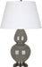 Robert Abbey - CR22X - One Light Table Lamp - Double Gourd - Ash Glazed Ceramic w/ Antique Silvered