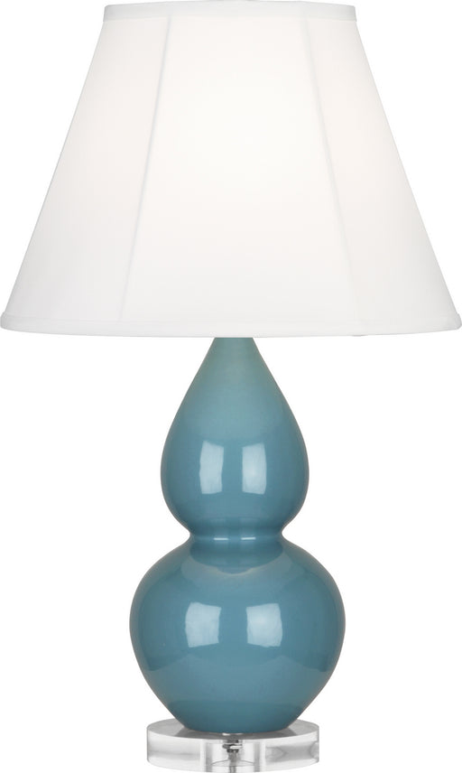 Robert Abbey - OB13 - One Light Accent Lamp - Small Double Gourd - Steel Blue Glazed Ceramic w/ Lucite Base