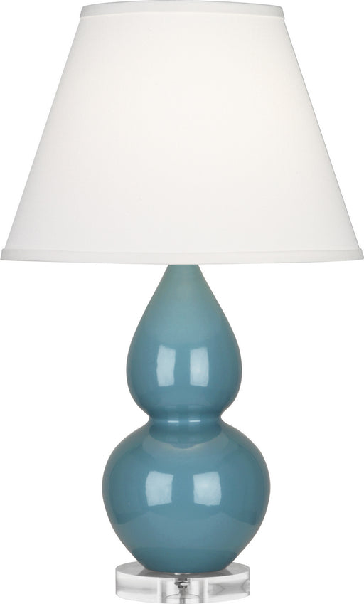 Robert Abbey - OB13X - One Light Accent Lamp - Small Double Gourd - Steel Blue Glazed Ceramic w/ Lucite Base