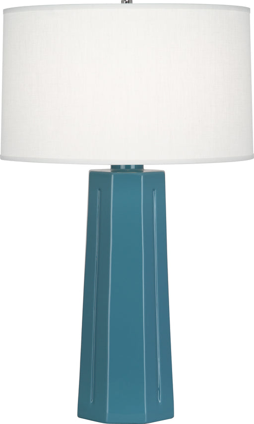 Robert Abbey - OB960 - One Light Table Lamp - Mason - Steel Blue Glazed Ceramic