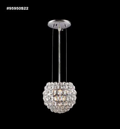 James R. Moder - 95950S22 - One Light Pendant - Sun Sphere - Silver