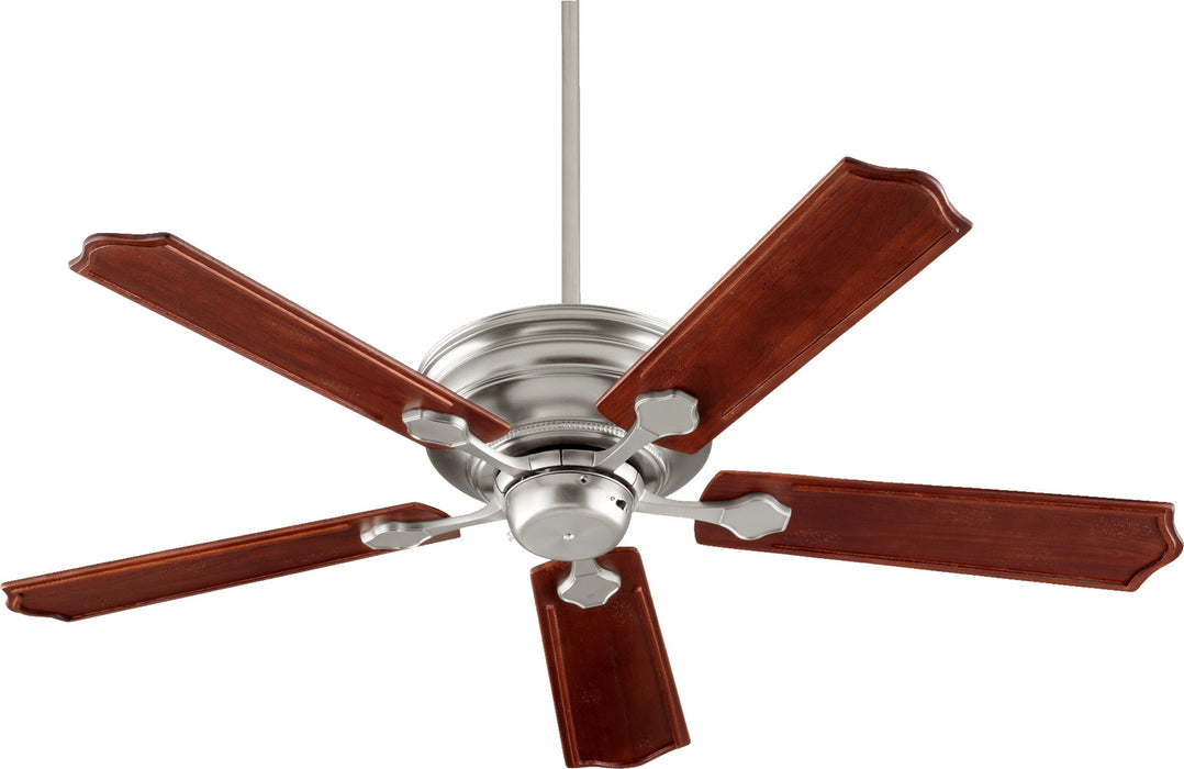 52``Ceiling Fan from the Barclay collection in Satin Nickel finish