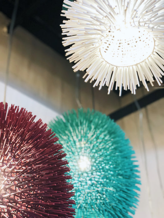 One Light Pendant from the Urchin collection in Aqua Velvet finish