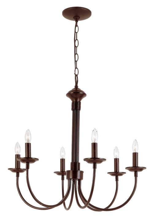 Trans Globe Imports - 9016 ROB - Six Light Chandelier - Candle - Rubbed Oil Bronze