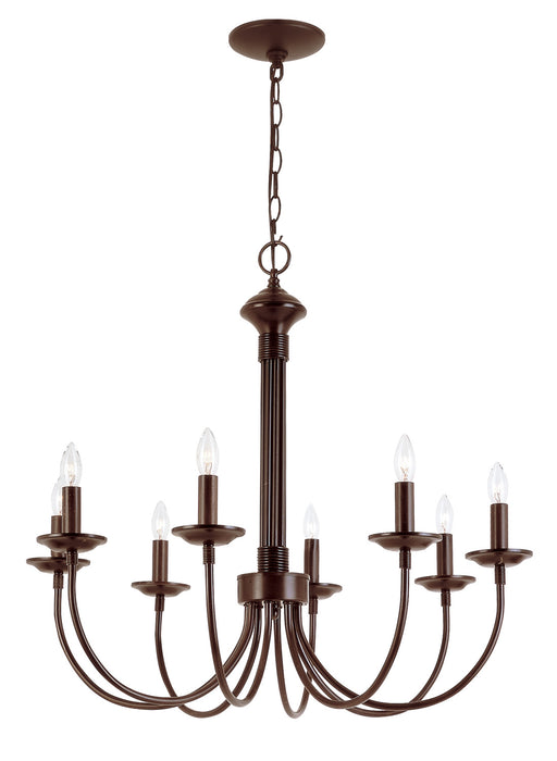 Trans Globe Imports - 9018 ROB - Eight Light Chandelier - Candle - Rubbed Oil Bronze