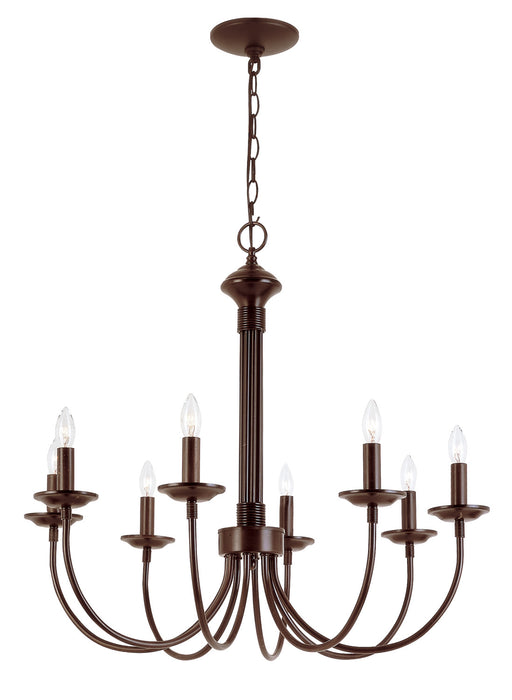 Trans Globe Imports - 9018 ROB - Eight Light Chandelier - Candle - Rubbed Oil Bronze