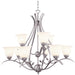 Trans Globe Imports - 9289 BN - Nine Light Chandelier - Aspen - Brushed Nickel