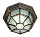 Trans Globe Imports - 40581 RT - One Light Flushmount Lantern - Benkert - Rust