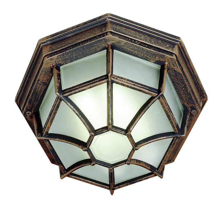 Trans Globe Imports - 40582 RT - One Light Flushmount Lantern - Benkert - Rust