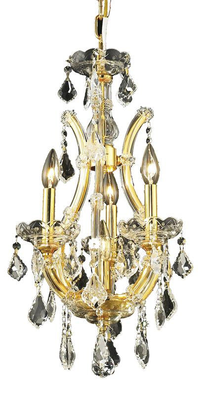 Elegant Lighting - 2800D12G/RC - Four Light Pendant - Maria Theresa - Gold