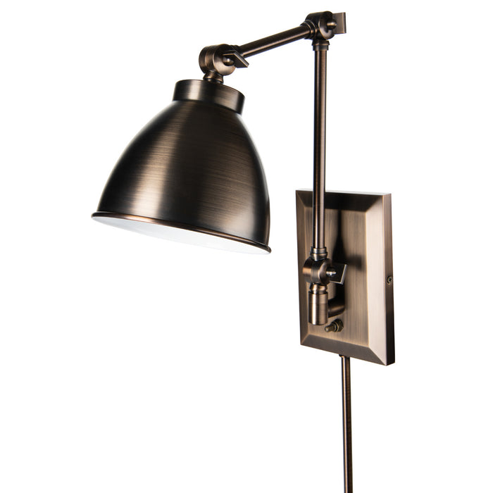 One Light Swing Arm Wall Sconce from the Maggie Swing Arm Sconce collection in Architectural Bronze finish
