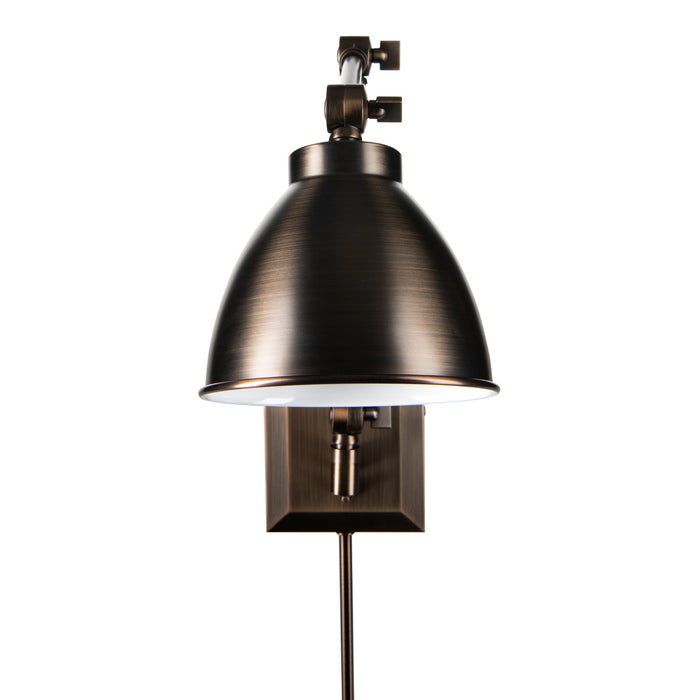 One Light Swing Arm Wall Sconce from the Maggie Swing Arm Sconce collection in Architectural Bronze finish
