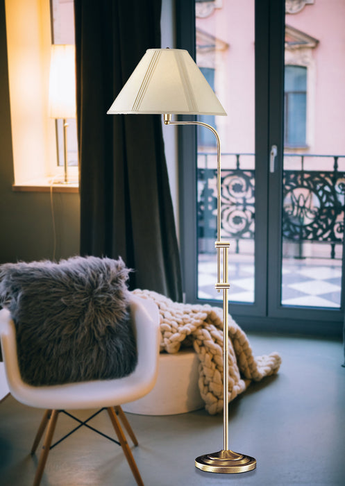 One Light Floor Lamp from the Floor collection in Antique Brass finish