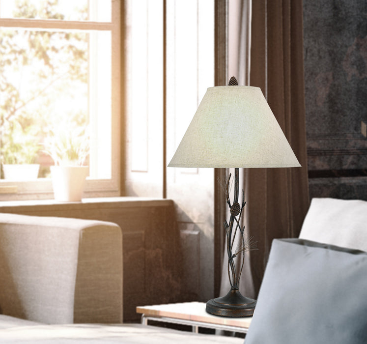 One Light Table Lamp from the Pine collection in Rust finish