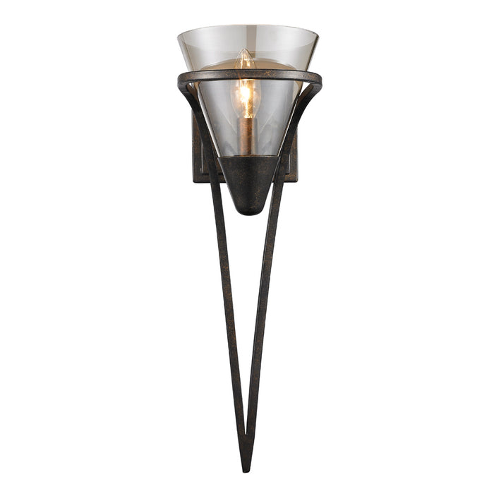 One Light Wall Sconce from the Olympia collection in Burnt Sienna finish