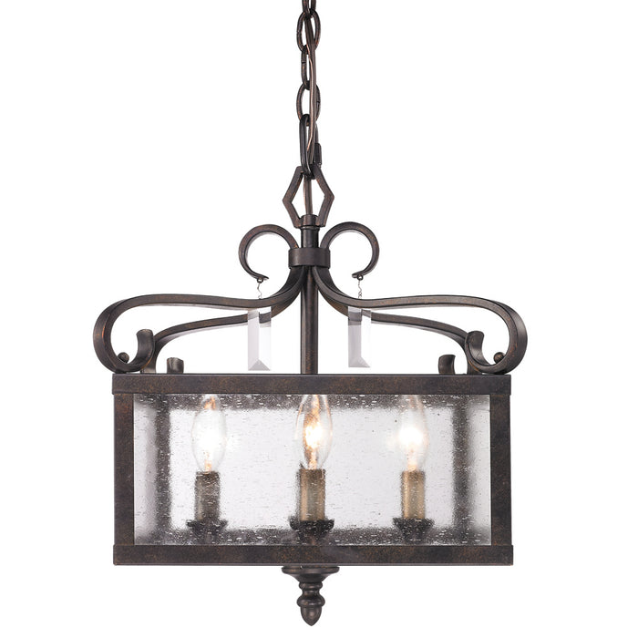 Four Light Semi-Flush Mount from the Valencia collection in Fired Bronze finish