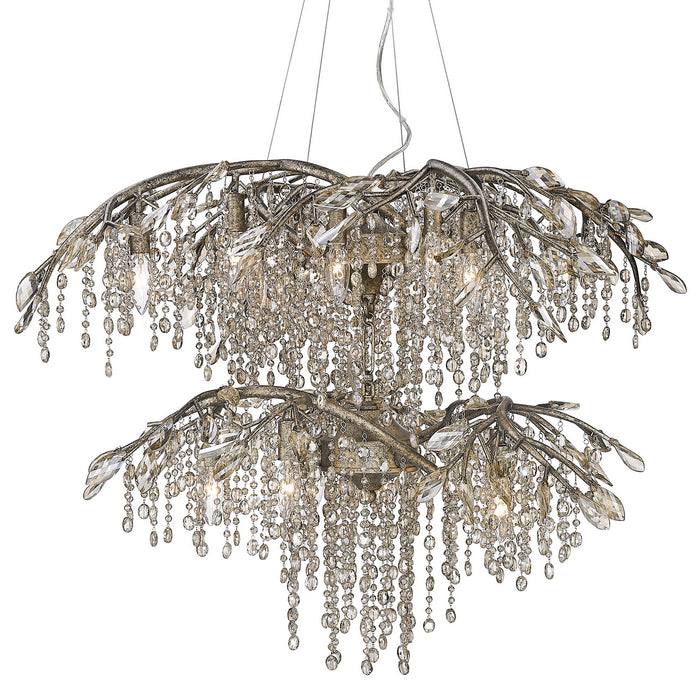 18 Light Chandelier from the Autumn Twilight collection in Mystic Gold finish