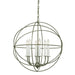 JVI Designs - 3033-23 - Six Light Chandelier - Globe - Aged Silver