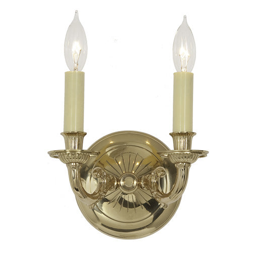 JVI Designs - 248-01 - Two Light Wall Sconce - Ray - Polished Brass