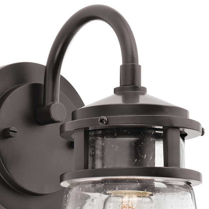 One Light Outdoor Wall Mount from the Lyndon collection in Architectural Bronze finish