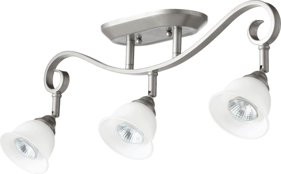 Quorum - 3853-3-64 - Three Light Ceiling Mount - Celesta - Classic Nickel