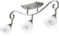 Quorum - 3853-3-64 - Three Light Ceiling Mount - Celesta - Classic Nickel