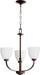 Quorum - 6060-3-86 - Three Light Chandelier - Reyes - Oiled Bronze