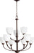 Quorum - 6060-9-86 - Nine Light Chandelier - Reyes - Oiled Bronze
