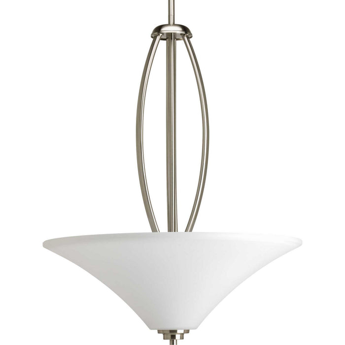 Progress Lighting - P3951-09 - Three Light Inverted Pendant - Joy - Brushed Nickel