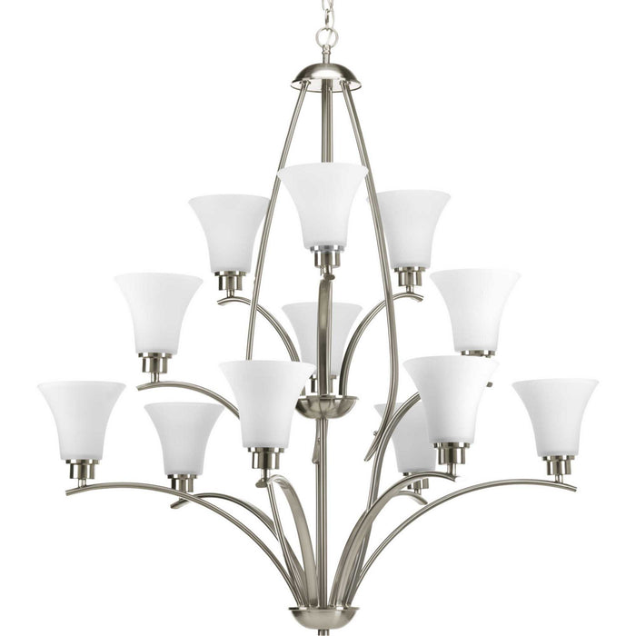 12 Light Chandelier from the Joy collection in Brushed Nickel finish