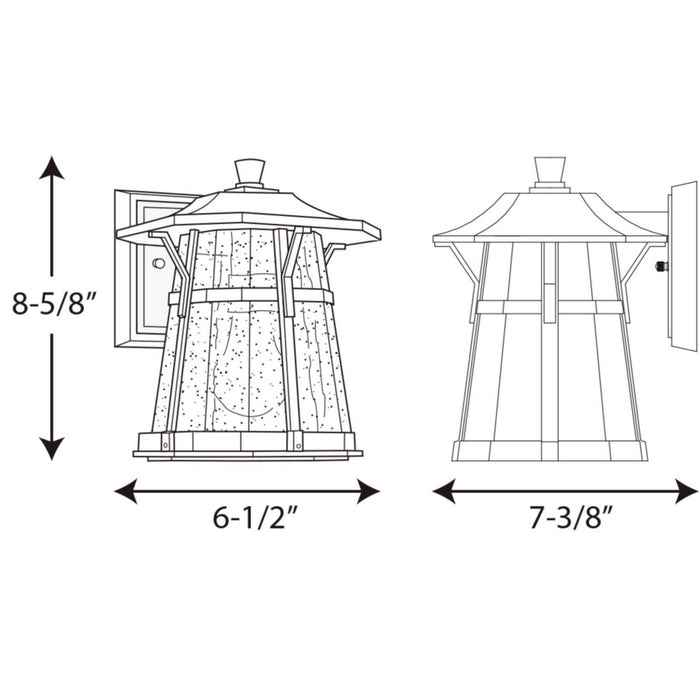 One Light Wall Lantern from the Derby collection in Espresso finish