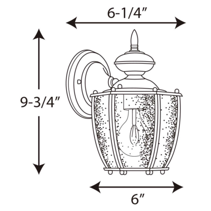 One Light Wall Lantern from the Roman Coach collection in Black finish