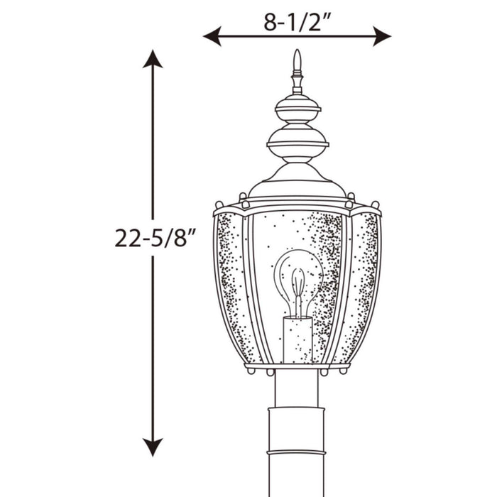 One Light Post Lantern from the Roman Coach collection in Antique Bronze finish