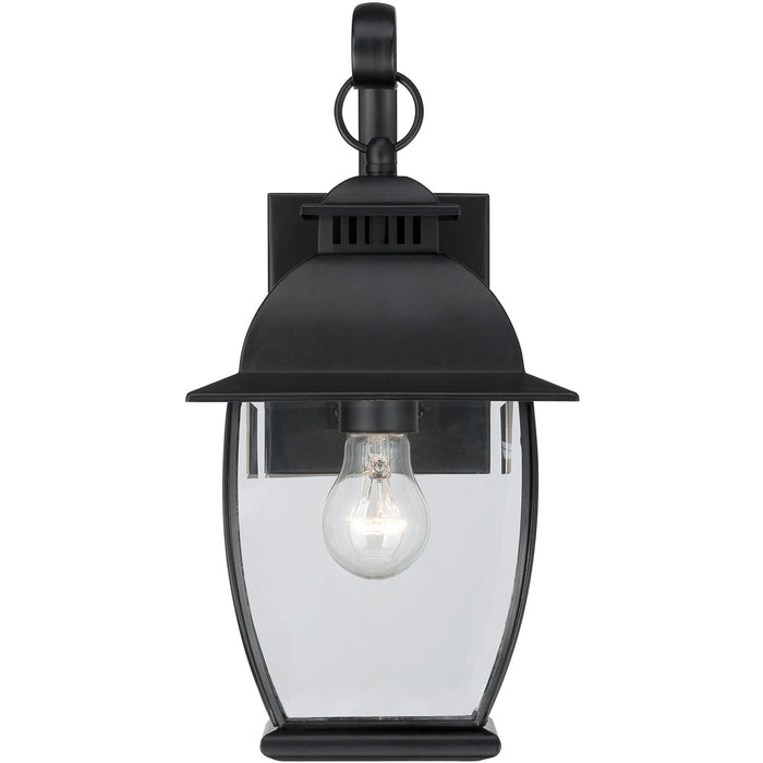 One Light Outdoor Wall Lantern from the Bain collection in Mystic Black finish