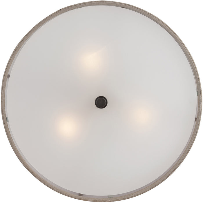 Three Light Semi-Flush Mount from the Cloverdale collection in Mottled Cocoa finish